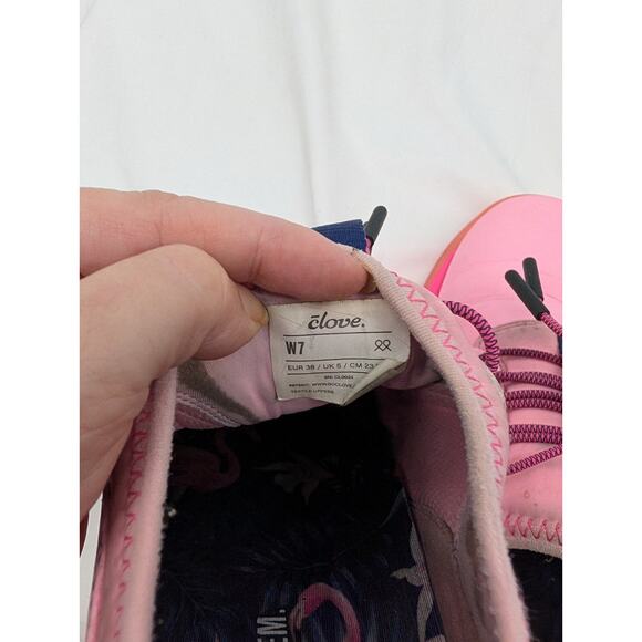 Clove Miami Night Flamingo Nursing Shoes Pink with Drawstring Closure Size 7 - Picture 2 of 8